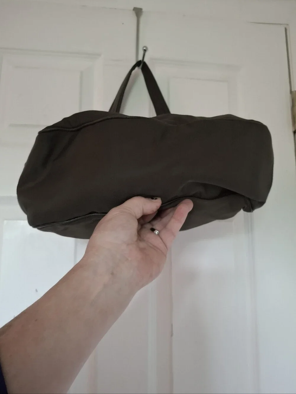 Talbots Brown Nylon Hobo Bag